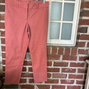 LOFT Skinny Chino Crop Rose Pants 6